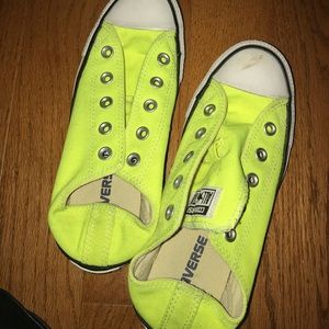 Neon Green Converse - No laces included